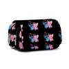 3D Digital Full-Print Schoolbag Double-Layer Flip Pencil Case Children'S Stationery Box