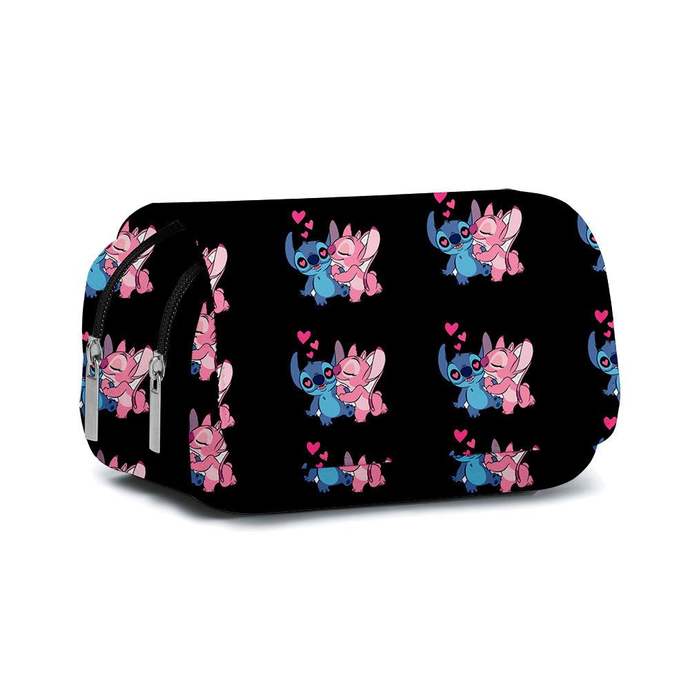 3D Digital Full-Print Schoolbag Double-Layer Flip Pencil Case Children'S Stationery Box