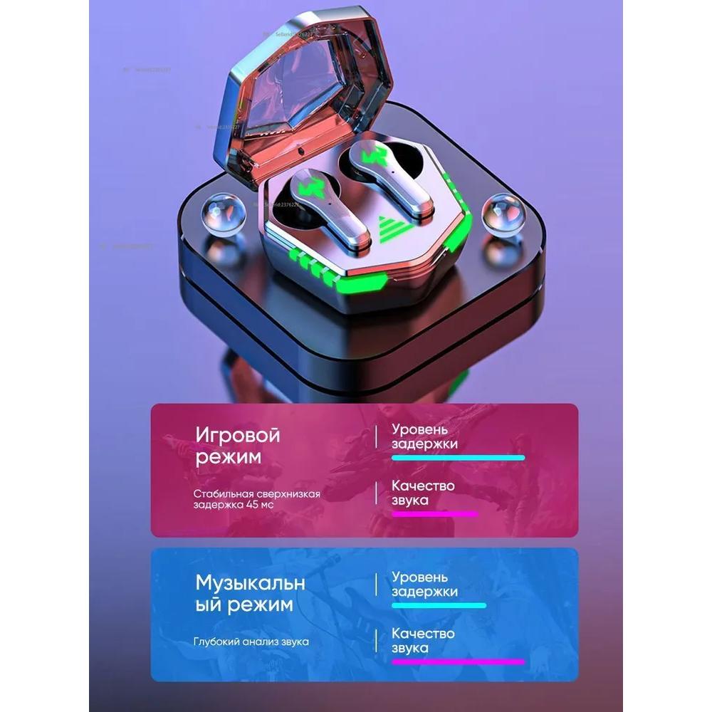 TikChic N35 Bluetooth TWS wireless game headset with microphone and low delay of 45ms.