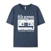 Vintage Unisex Tshirts Old School Skool Cassette Tape 2024 Discount All Cotton Top Tshirts Comfortable Soft Texture