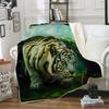 Tiger-Kuscheldecke für Kinder, Mädchen, Teenager und Erwachsene, Tier-Schneemuster, Winterlich warm, Fleece-Flanell-Decke, Weicher Überwurf für das Bett