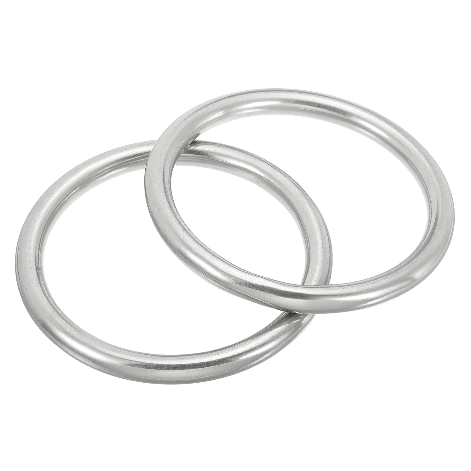 

2pcs Metal Rings 316 Stainless Steel Rings Marine Grade Multipurpose Welded Round Rings for Macrame DIY Craft Hardware Belt Dog Leads [PATIKIL] 3.5