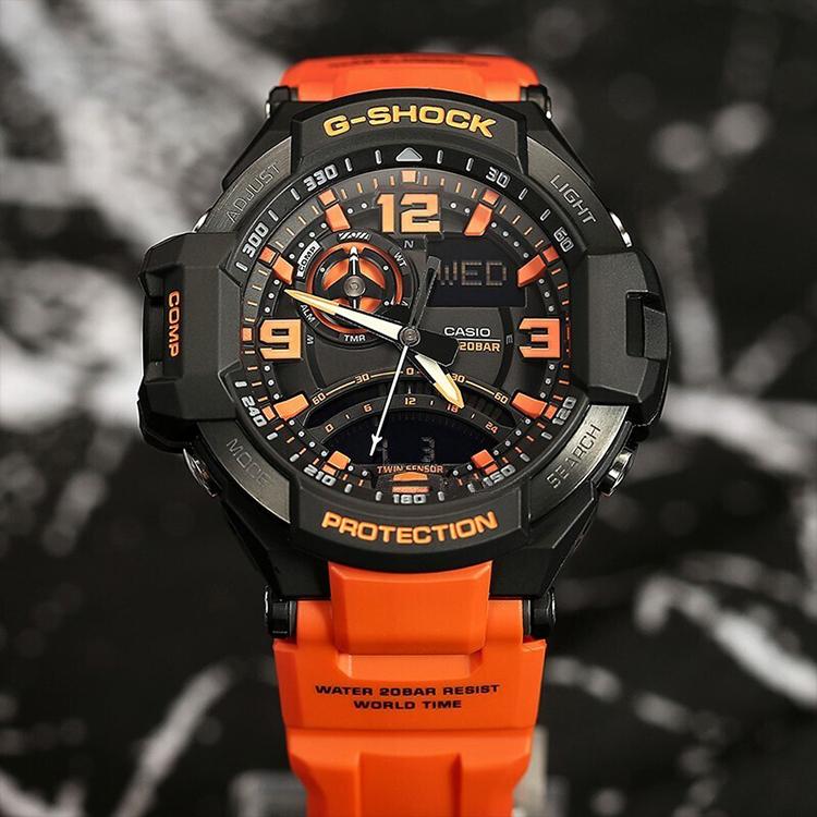 Casio Men MASTER OF G-AIR Series Black Watch GA-1000-4A GA-1000-4A