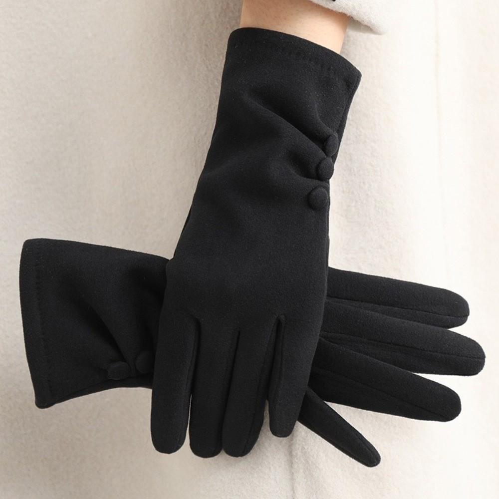 Soft Velvet Winter Thermal Gloves Thick Lined Fleece Lined Gloves Touchscreen Gloves  Riding