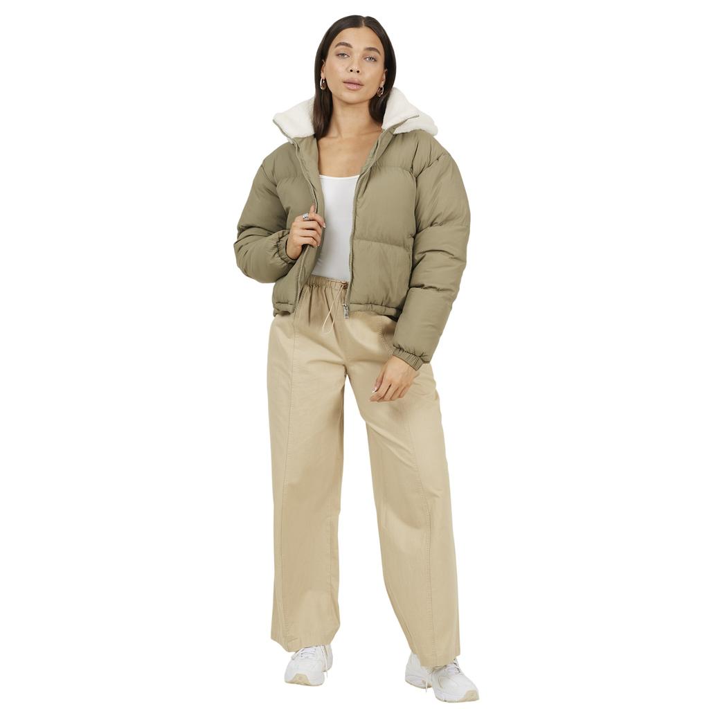 BRAVE SOUL Womens/Ladies Anise Crinkled Taslan Oversized Puffer Jacket