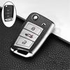 Leather Tpu Car Key Case Cover Fob For Vw Volkswagen Golf 7 Mk7 Tiguan Mk2 For Seat Ateca Leon Fr 2 Ibiza For Skoda Octavia