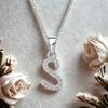 Charming Alphabet Elegant Pendant Initial Letter S Simple Exquisite Love Heart Necklace Fashion DIY
