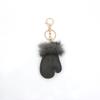 Snow Pu Leather Pendant Fluffy Winter Plush Keyring Fashion Bag Pendant  Gifts