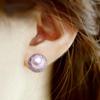 Fresh Style White/Pink Simulated Pearl Earrings for Girls Inlaid White CZ Fashion Versatile Women Jewelry Drop Shipping