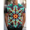 New Summer Men's Fashion T-shirt Personality Simple Pattern Printed Men's T-shirt Top