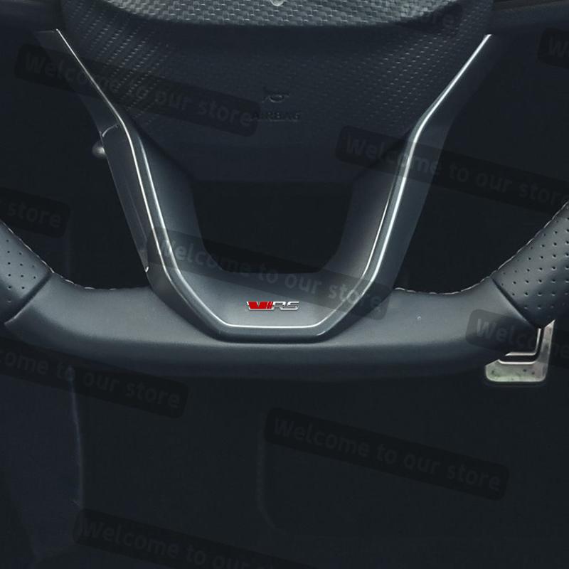 HGWE4 3D Metall Auto Styling VRS Emblem Aufkleber Auto Lenkrad Abzeichen Aufkleber Für Skoda Kodiaq Fabia Enyaq Octavia Combi Kamiq Rapid