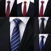 Men Stripes Pattern Tie Made Of Polyester With Stripe Design For Wedding Attire