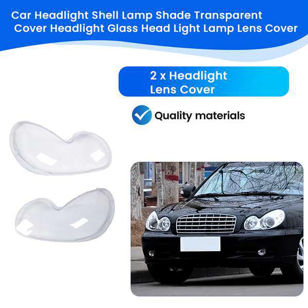 1 Pair Clear PC Car Headlight Covers for Hyundai (Front Left & Right)