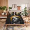 3pcs Jesus Bedding Set Black Sheets Mattress Protector Breathable And Soft for All Seasons Durable Tear-Resistant Polyester