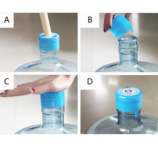 5 bucăți, reutilizabil, 3/5 galoane, butoaie de apă, din plastic, capac de schimb cu închidere.