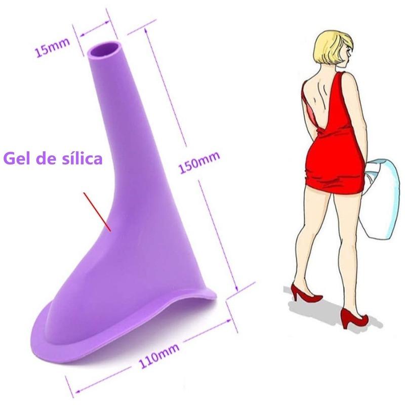 Orinatoio Femminile Da Viaggio – Silicone Rosa Con Borsa Impermeabile – Riutilizzabile Per Campeggio E Festival