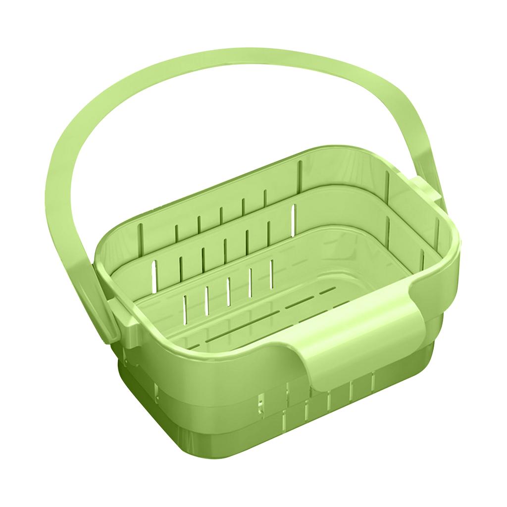 Expandable Hanging Colander with Foldable Design for Kitchen Sink Draining