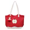 Cute Cartoon Apple Shoulder Bag Female Niche Design Casual Tote Bag Commuter Polka Dot Make-up Bag
