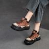 Spring and Autumn New Leather Thick-Soled Casual Women's Shoes