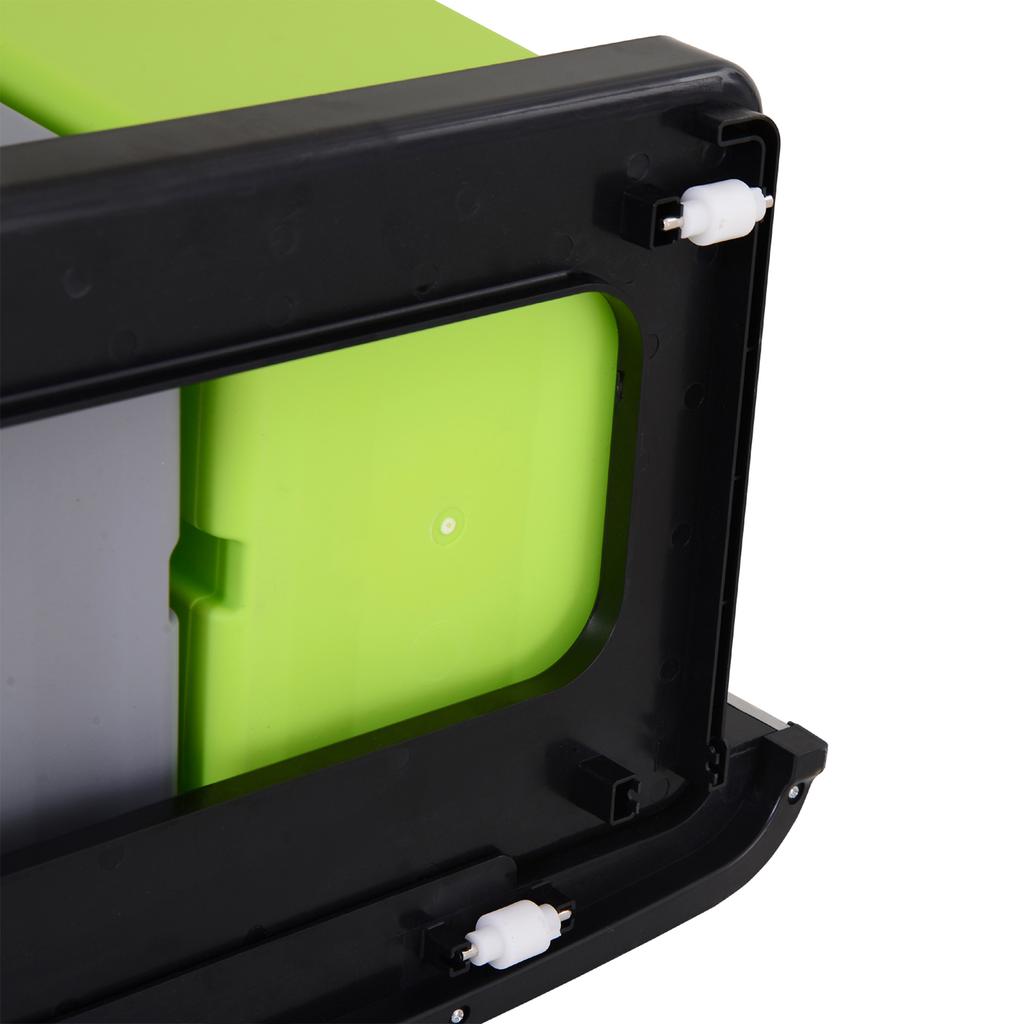 72L Sensor-Recyclingbehälter Edelstahl 3 Fächer für Nass-/Trockenabfall mit abnehmbarem Deckel Küche Zuhause