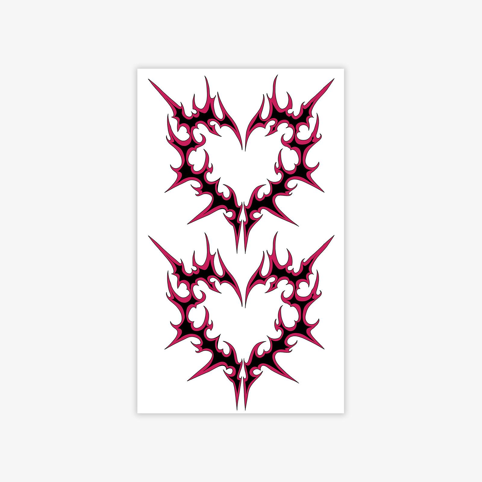 Dark Flame Love Arm Tattoo Sticker High Value Spice Girl Tattoo Sticker 9*15