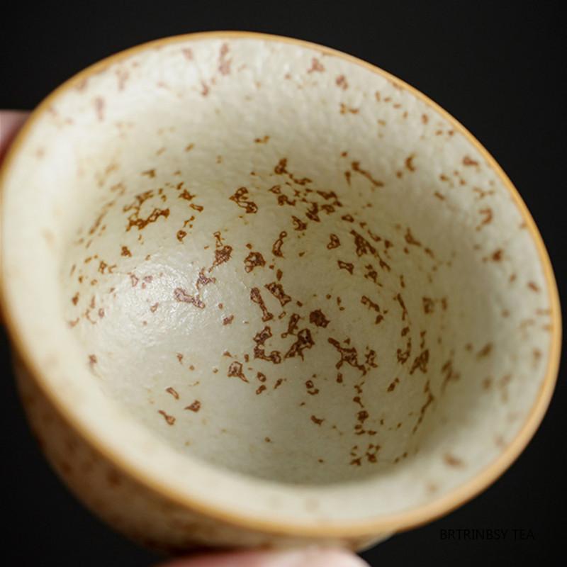 1 Pc Chinese Vintage Handmade Flowers Tea Cup Personal Household Tea Bowl Beauty Meditation Cup Travel Teaware Accessories