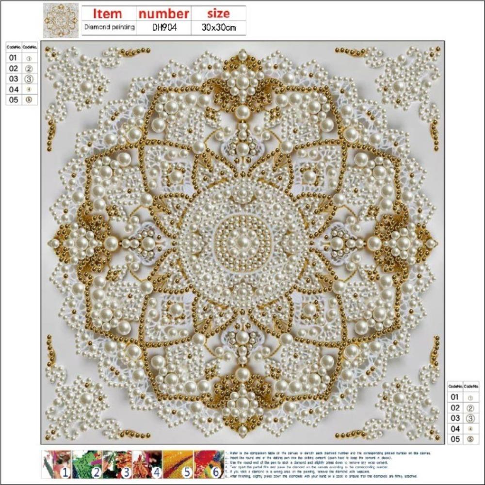5d Diamond Painting Special-shaped Bright Diamond DIY Pearl Handmade Pendant Home Jewelry