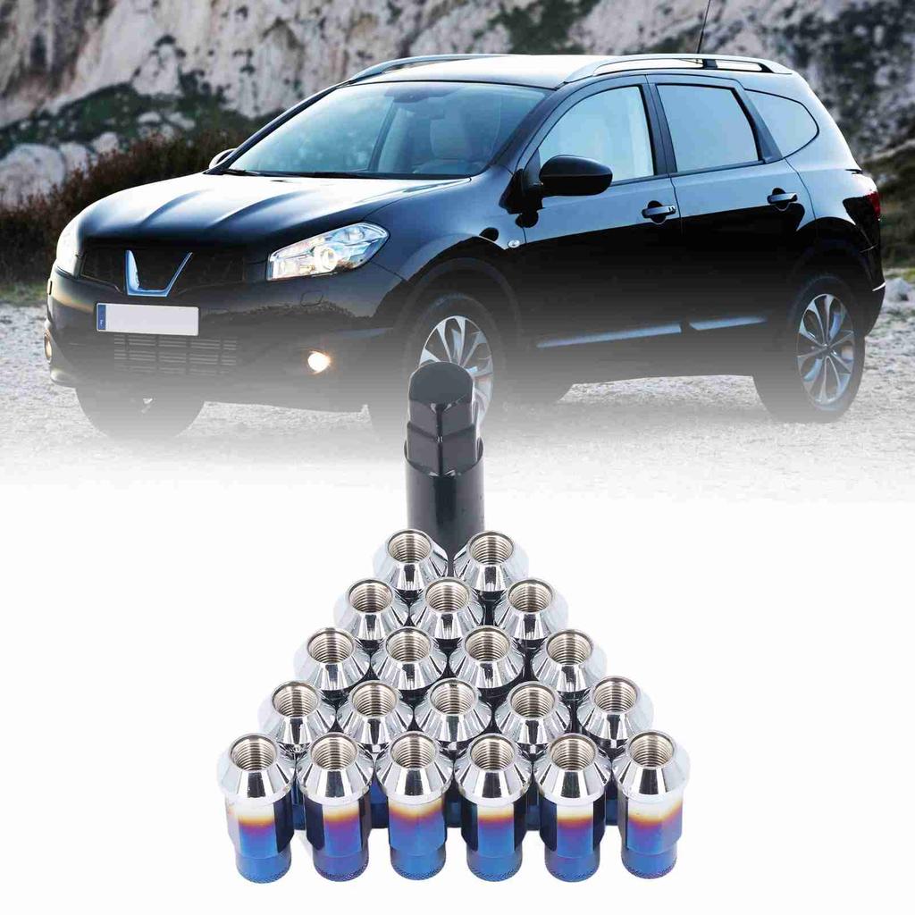 20pcs x1.25 Metal Wheel Lug Nuts Car Accessories Replacement for