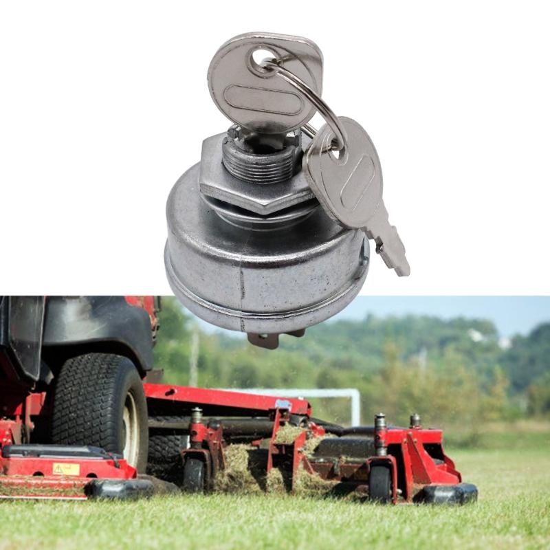 Ignition Starter Switch 5 Pin with 2 Keys for Tractor Lawn Mower Garden Tool AM31995 AM1023444 5323654-02 700172 741308