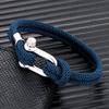 Minimalist Nautical Rope Bracelet Double Strand Stainless Steel U-Shape Shackle Buckle Survival Jewelry for Men Women