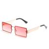 Square Sunglasses European And American Trend Metal Wide-Leg Square Glasses Personalized Multi-Color And Colorful Sunglasses