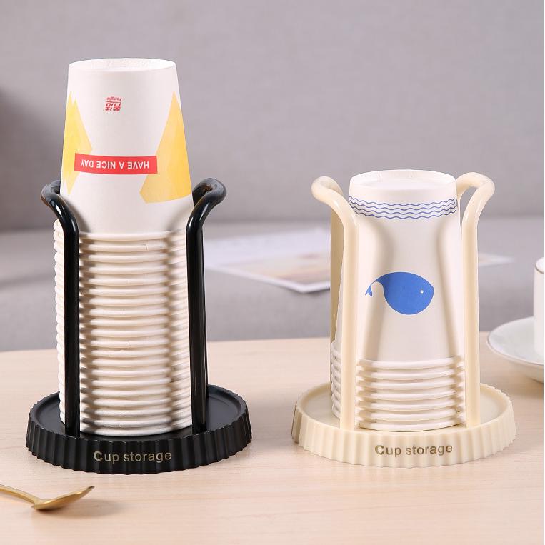 Simple Paper Cup Holder Household Disposable Cup Storage Rack Multifunctional Desktop Coffee and Milk Tea Cup Shelf Cup Picker