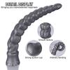 Extra Long Spiral Ridged Anal Plug - Silicone Dildo for Deep Stretching & Prostate/G-Spot Stimulation, Sex Toy for Men & Women
