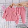 1-7Year Child Girl Clothes Sport Suit Casual Kid Outfit Fall Long Sleeve Zipper Sweatshirt Pant 2Pcs Set Baby Boy Tracksuit