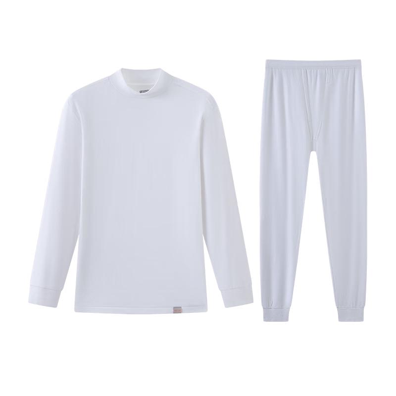 

Yiershuang Men s 100% Cotton Semi-High Collar Antibacterial Thermal Underwear Set XL