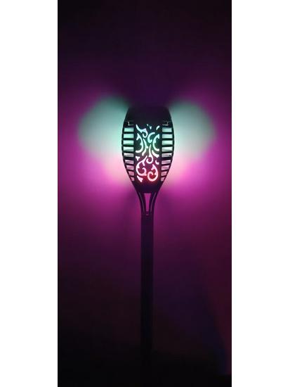 Cross-Border Solar Torch: 12 LED Flame Light, Outdoor Waterproof Decorative Ground Stake Light