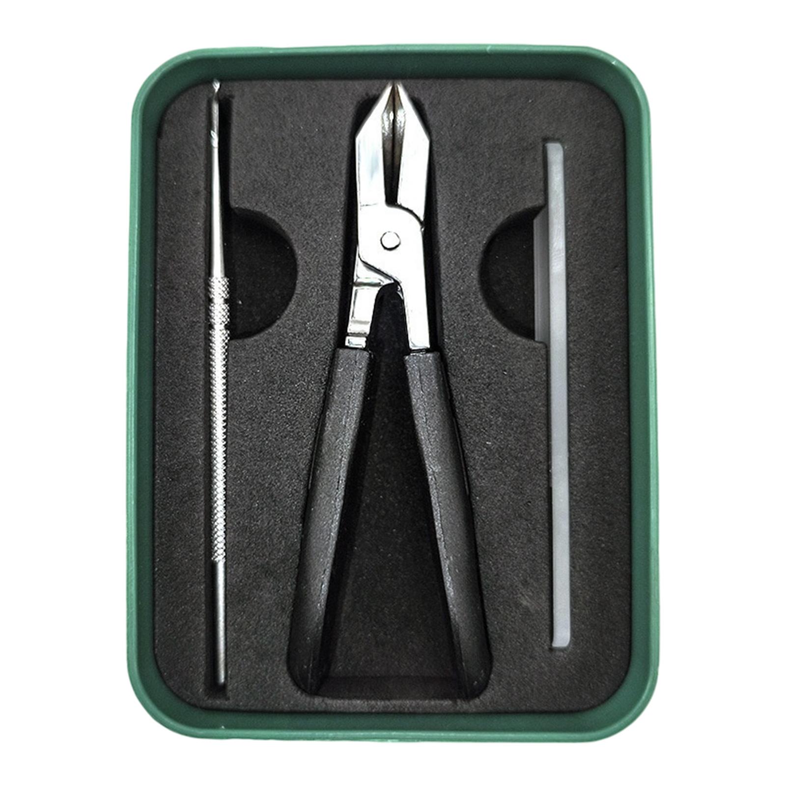 Slant Tip Nail Clipper Set, Stainless Manicure Kit with Cuticle Nipper and , Pedicure Tool