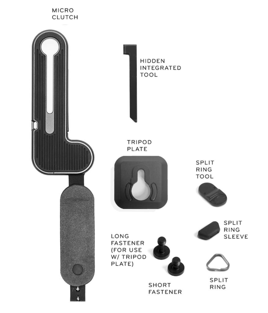 Peak Design Micro Clutch Hand Strap Free Size L-Plate (MC-L-1) Black,