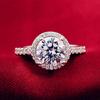 Faux Silver Cubic Zirconia Wedding Engagement Ring Size 6-10