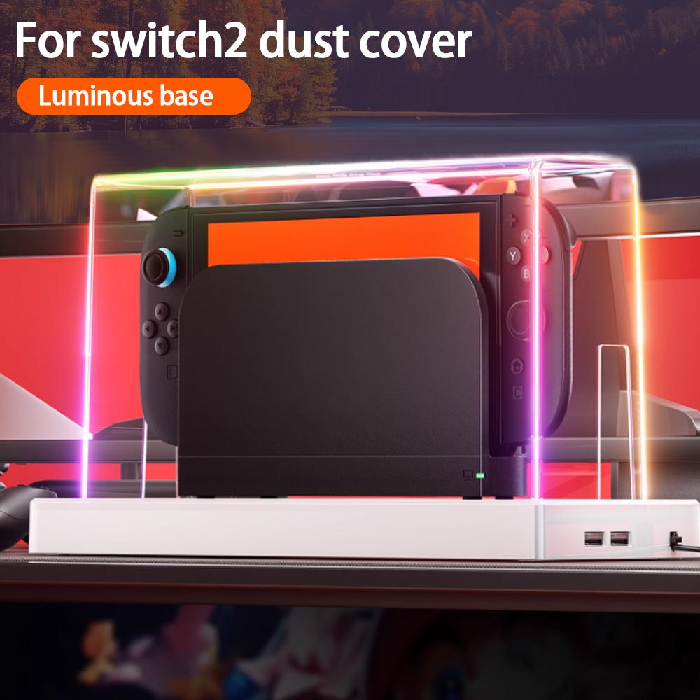 Display Box Host Dust Cover Drop-proof Base Protective Shell For Nintendo Switch 2 Luminous Base Acrylic Host Shell