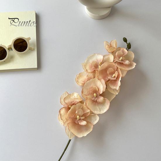 Orhidee artificiale, flori de mătase, realistă, pentru petrecere de nuntă, birou, centru de masă, decorare pentru ramură florală artificială Phalaenopsis