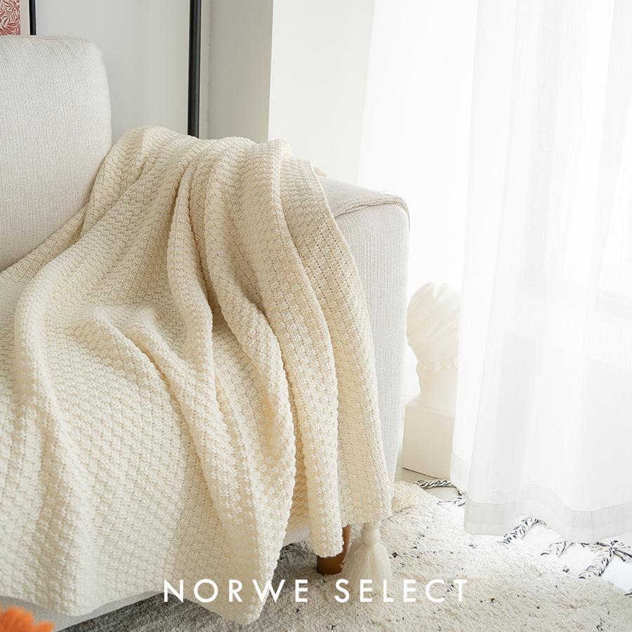 Fleece Blanket Soft Air Conditioning Sofa Throw Office Nap Knitted Small Blanket Shawl Bed Runner