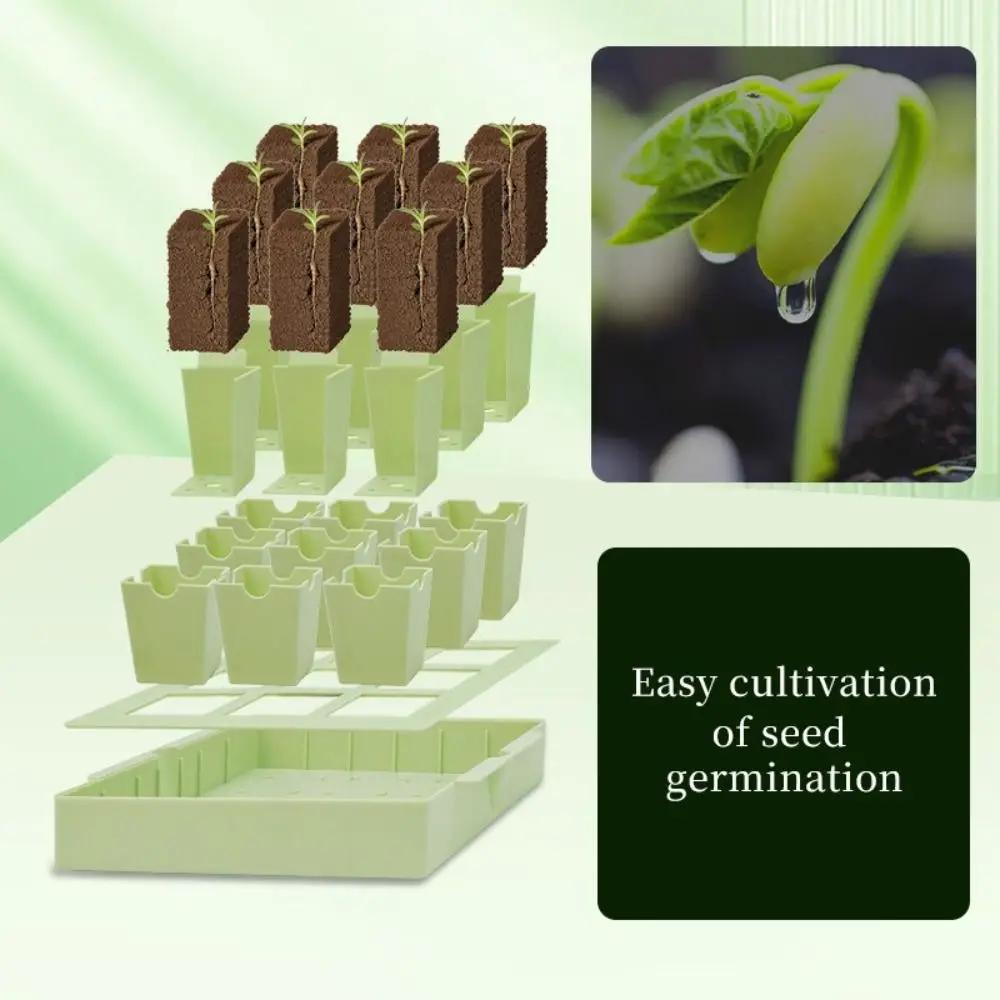 Dual-Purpose Seed Starter Tray Reusable 9 Deep Cells Plant Starter Tray Mini Size Propagator Vegetable Propagation