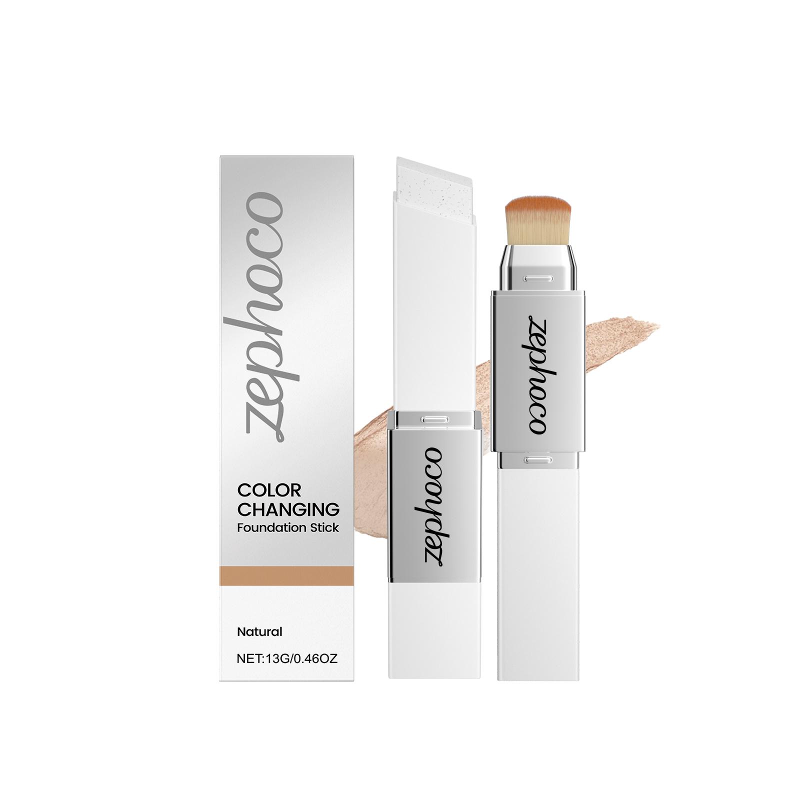 Two-in-one Color-changing Foundation Stick Lightweight Hydrating Brightening Matte Moisturizing Foundation Concealer Makeup 13g