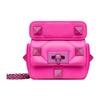 Roman Stud Leather Handbag With Matching Color Stitching And Rotating Lock Women Handbags Pink 1W0B0L22MMW-UWT