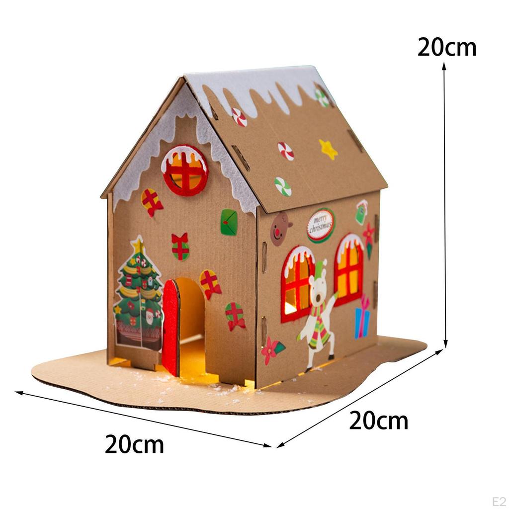 Cardboard Sets, Christmas DIY Room Table Decoration, Handmade Paper Material, Project Art for