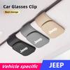 Car Glasses Sun Visor Box Auto Sunglasses Clip Card Accessories For Grand Cherokee Wrangler JK Gladiator Compass Renegade P