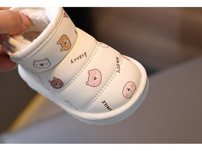Warm Plush Snow Boots: Waterproof, Thick Cotton Shoes for Toddlers (Boys & Girls, Ages 1-6)