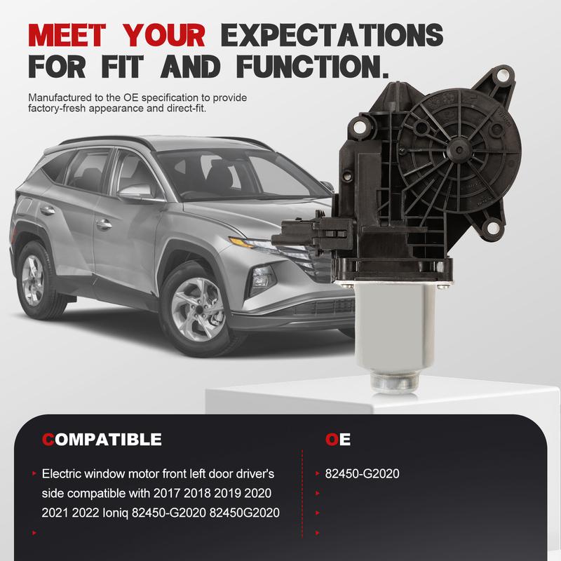 Car Front Left Driver Side Power Window Motor for Hyundai Ioniq 2017-2022 82450-G2020 82450G2020