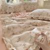 2025 Cloud-Feel Cotton Lace Summer Quilt Set, Machine Washable - Cool & Lightweight for Air Conditioning (Single/Double)